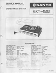 Service Manual Sanyo GXT4503 Am/fm Stereo-lp Turntable-record Player-cassette. Fixed Price $19.95.