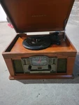 Crosley CR42 Lancaster Entertainment Center Radio, Cassette, Cd & Turntable Exc. Fixed Price $95.08.