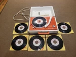1960S General Electric Player Solid State V211N & Records Works!. Fixed Price $40.90.