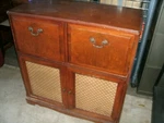 Vintage Admiral Record Player, Radio Wooden Cabinet Model 7C64W-UL Chassis UL8B1. Fixed Price $299.99.