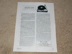 Thorens TD-135 Turntable, STD-12S Tonearm Review, Page, 1962,RARE Vintage Test. Fixed Price $9.99.