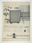 Vintage Columbia Stereo 1 High-fidelity Print Ad Remote Stowaway Speaker Mcm. Fixed Price $9.00.