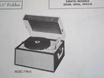 Zenith DP6B, DP6L, & FP6VA Phonograph Record Player Photofact. Fixed Price $6.50.