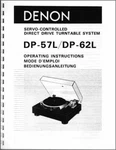 Denon DP-57L And DP-62L Turntable Owners Manual. Fixed Price $13.95.