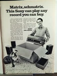 Sony 4-CHANNEL Compact Stereo System SQP-400 Vtg 1972 Ad, Rare Ephemera. Fixed Price $18.88.