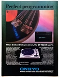 Onkyo CP-1028R Turntable Orig 1982 Promo Full Page Print Advert Poster Pinup. Fixed Price $7.99.