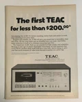 1976 Teac A100 Cassette Deck Player Print Original Vintage The Leader Always. Fixed Price $5.86.
