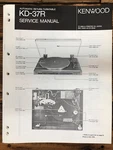 Kenwood KD-37R Record Player / Turntable Service Manual *original*. Fixed Price $14.97.