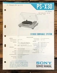 Sony PS-X30 Record Player / Turntable Service Manual *original*. Fixed Price $24.97.