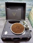 Antique Rca Victrola Portable Phonograph Record Player Model O-11 1937. Fixed Price $345.00.