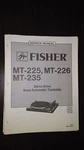 Fisher MT-225 226 235 Service Manual Original Stereo Turntable Record Player. Fixed Price $19.98.