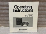 Oem Panasonic SE-3190 Operating Instructions Manual Original Not Copy. Fixed Price $5.50.