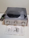 Jensen JTA-220 3-SPEED Stereo Vinyl Turntable Player Amfm Radio Speaker + Manual. Fixed Price $40.00.