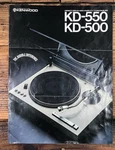 Kenwood KD-500 KD-550 Turntable Dealer Brochure *original*. Fixed Price $24.97.