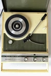 Vintage Motorola NP12FG 70S 80S Portable Phono Turntable Am Radio Tested As Is. Fixed Price $40.00.
