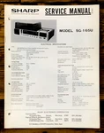 Sharp SG-165U Radio / Stereo System Service Manual *original*. Fixed Price $19.97.