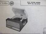 Rca HF99, RS-157D Phonograph Record Player Photofact. Fixed Price $6.50.