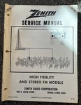 Zenith Service Manual HF28 High Fidelity And Stereo Fm Models Part #923-718. Fixed Price $10.00.