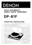 Denon DP-61F Turntable Owners Manual. Fixed Price $22.24.