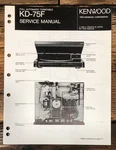 Kenwood KD-75F Record Player / Turntable Service Manual *original*. Fixed Price $19.97.
