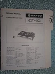 Sanyo GXT-4503 Service Manual Original Repair Stereo Turntable Record Player. Fixed Price $19.99.