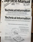 Technics SL-XP7 Cd Player Supp. Service Manual *original* #1. Fixed Price $24.97.