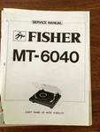 Fisher 6040 Record Player / Turntable Service Manual *original*. Fixed Price $16.98.