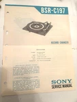 Bsr C197 C-197 Turntable Service Manual Original. Fixed Price $29.50.