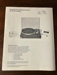 Acoustic Research Turntable Installation & Operating Instructions Vintage Oem. Fixed Price $29.99.