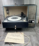 Vtg Bulova Watch . Stereo Turntable Portable Record Player Power Transistor. Fixed Price $50.00.