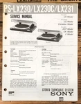 Sony PS-LX230 -LX230C -LX231 Turntable Service Manual *original*. Fixed Price $19.97.