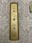 1957 Rca SHF-8 New Orthophonic High Fidelity Rec Player Control Knobs Back Plate. Fixed Price $23.50.