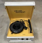 Vintage Sears Solid State Phonograph Yellow & White Working Model # 390.32352400. Fixed Price $24.99.