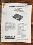 Onkyo CP-1140F Record Player / Turntable Service Manual *original*. Fixed Price $14.97.