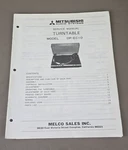 Mitsubishi Turntable DP-EC10 Service Manual D-4134. Fixed Price $64.95.