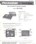Panasonic Service Manual For RD-7433 Mini Auto Rec Changer. Fixed Price $11.99.