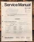 Technics / Panasonic SL-L92 Turntable Changes Service Manual *original*. Fixed Price $24.97.